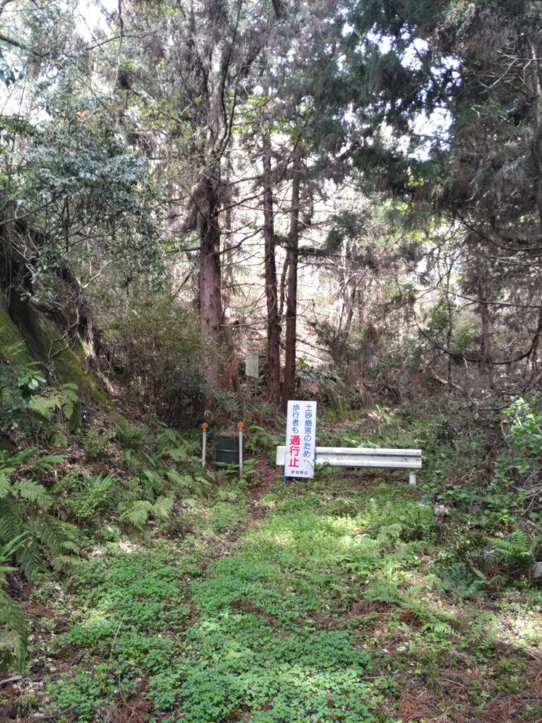 入生沢の県民の森への入り口